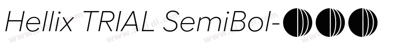 Hellix TRIAL SemiBol字体转换